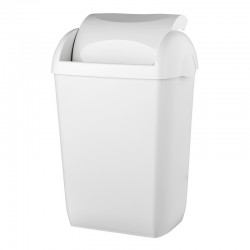 Pearl/ Quartz White afvalbak gesloten swing 23 L