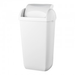 Pearl/ Quartz White afvalbak gesloten swing 43 L