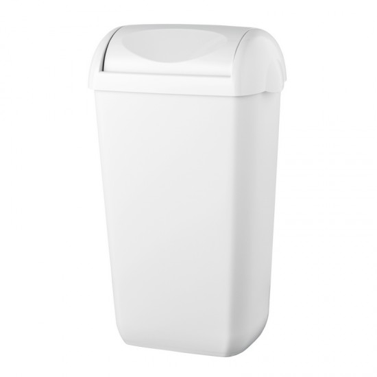 Pearl/ Quartz White afvalbak gesloten swing 43 L
