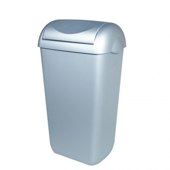 Pearl/ Quartz Silver afvalbak gesloten swing 43 L Pearl/ Quartz Silver afvalbak gesloten swing 43 L